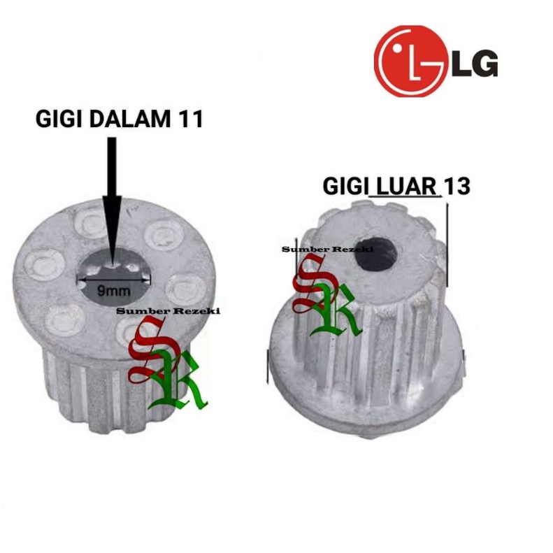 Inti Pulsator Mesin Cuci LG Gigi 11