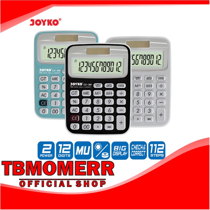 

CUCI GUDANG CALCULATOR JOYKO CC-32 / KALKULATOR