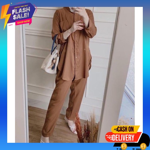 [ Cod ] Setelan Wanita Dewasa Vanesh Set Bahan Torry Bruch Import By Valent Hijab Setelan Wanita Ter