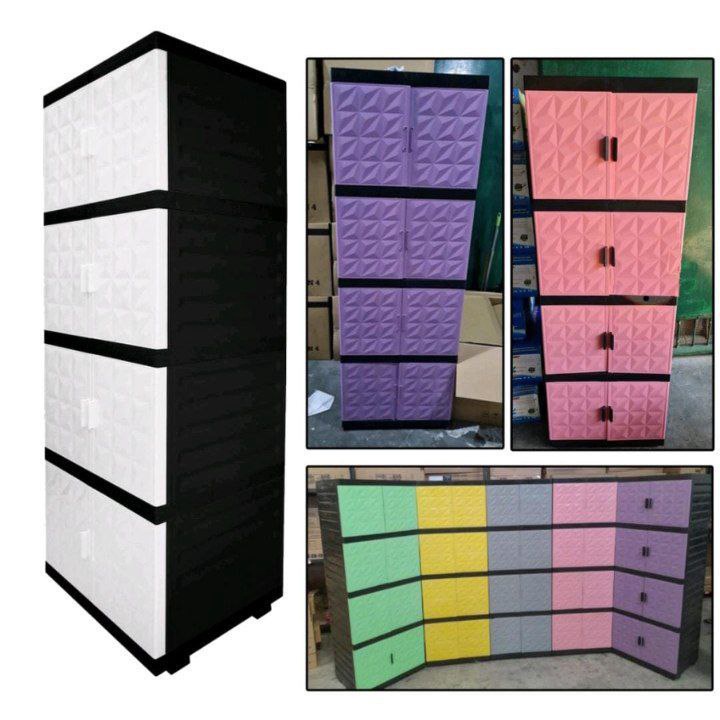 Jual [TURUN HARGA] LEMARI TRI J 4 SUSUN WARNA PREMIUM Shopee Indonesia