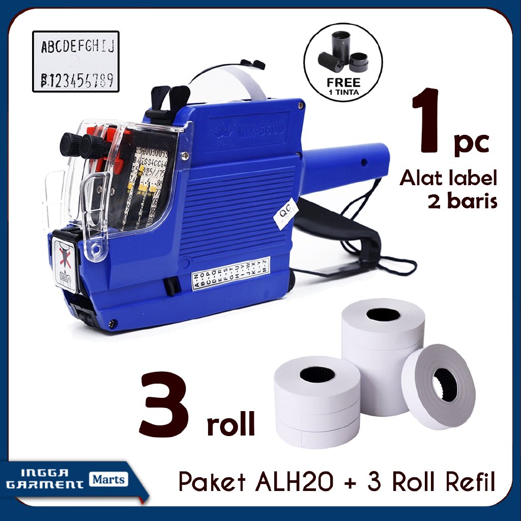 

ALAT LABEL HARGA PRICE LABELLER MX 6600 & 3 ROLL