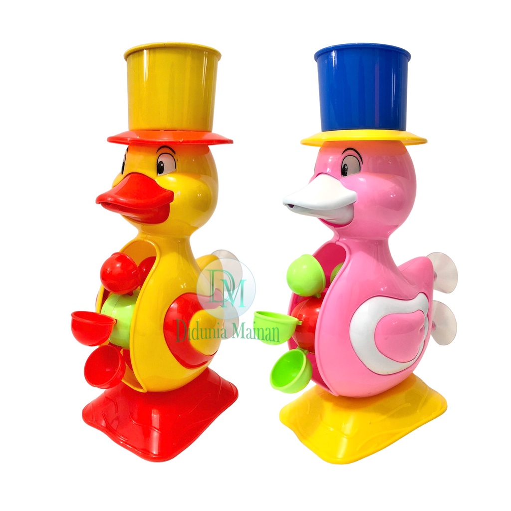 Mainan mandi anak bayi karakter bebek kincir air duck bath toys