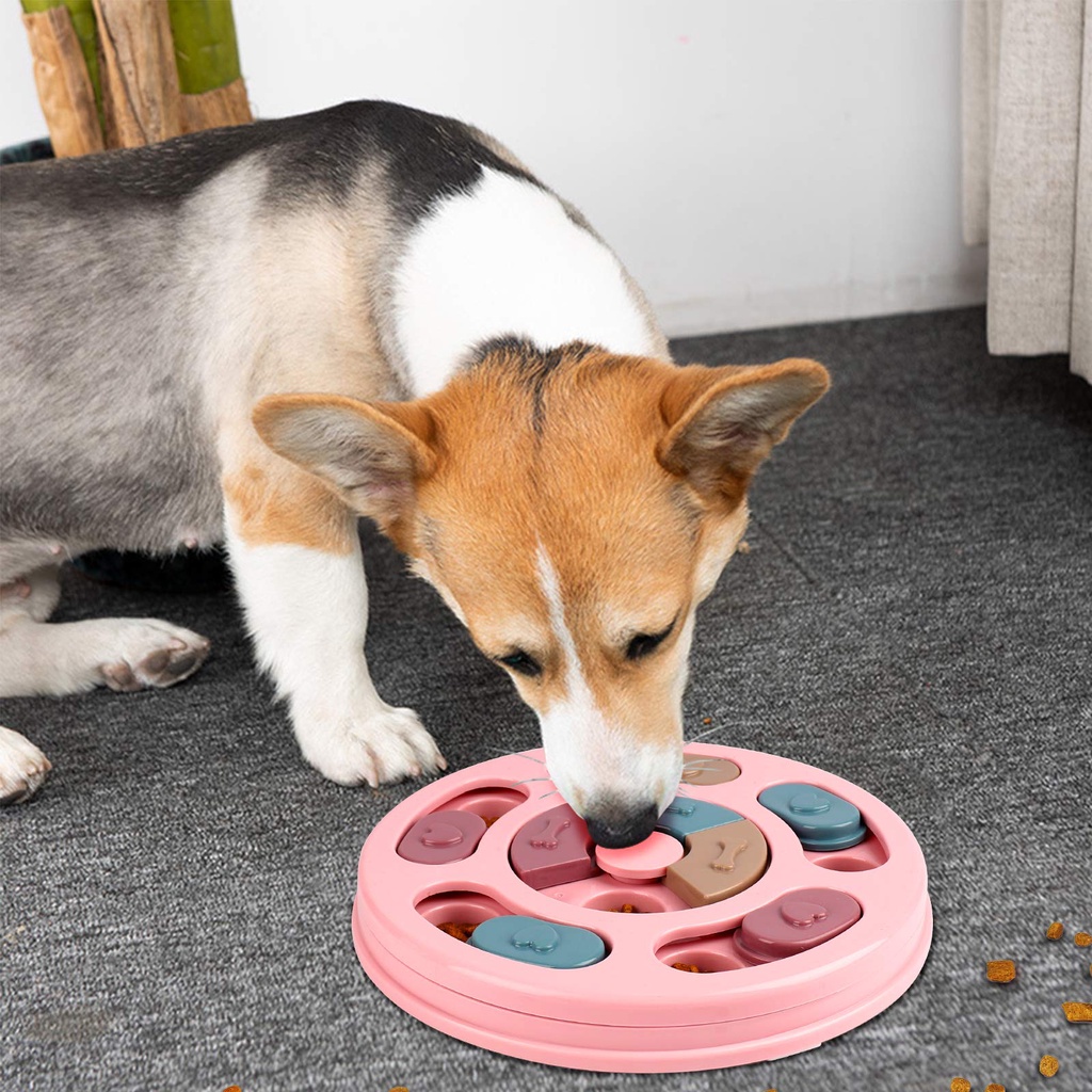 Mainan Puzzle Makan Anjing Peliharaan Makan Lambat Mangkuk Anti Selip Berarti Interaktif Untuk Pelatihan Iq Dan Aksesori Anak Anjing Permainan Perilaku