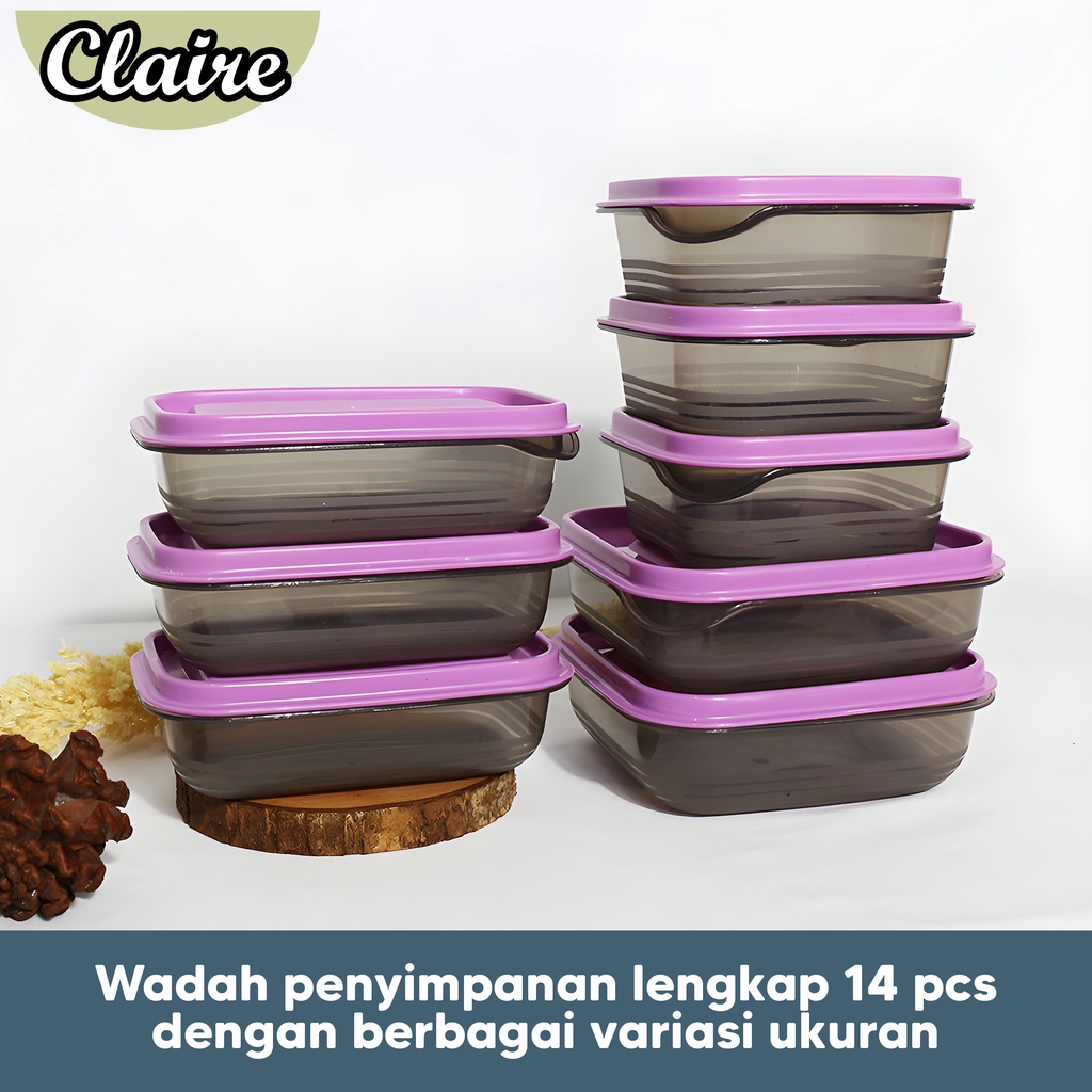 Set toples penyimpanan makanan isi 14pcs / Food storage multifungsi 14pcs