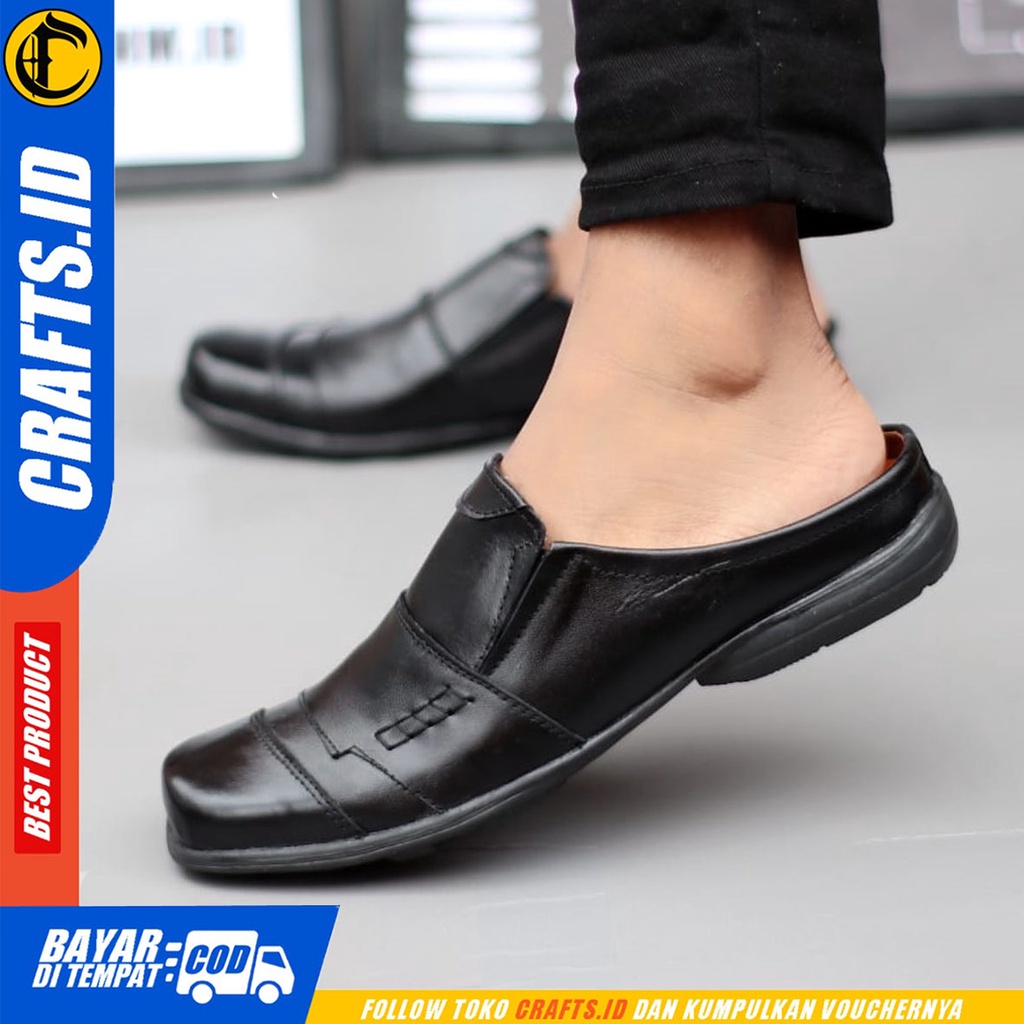 CRAFTS claire - Sepatu Sandal Bustong Kulit Asli Pria