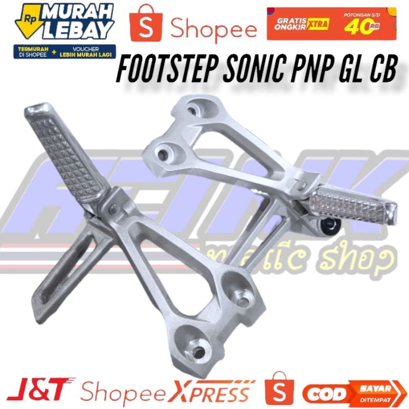 FOOTSTEP SONIC BELAKANG POWER POSTEP SONIC PNP CB GL MEGAPRO TIGER DLL FOSTEP CROME