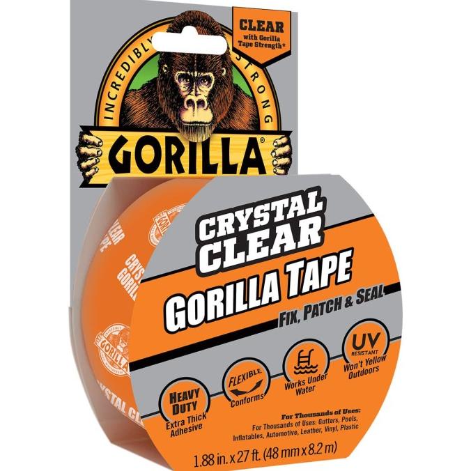 

Isolasi Serbaguna Gorilla Crystal Clear Perekat Transfaran Tape