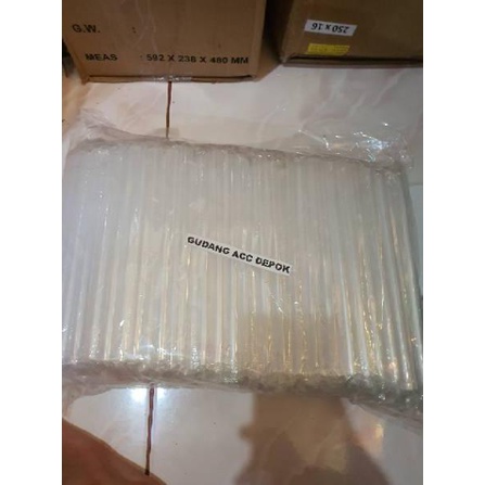 ㊊ PIPA SEDOTAN PLASTIK 12MM 21CM BUBBLE BOBA COCHOC STERIL RUNCING LURUS ISI 250 PCS Xiboba 1221 BES