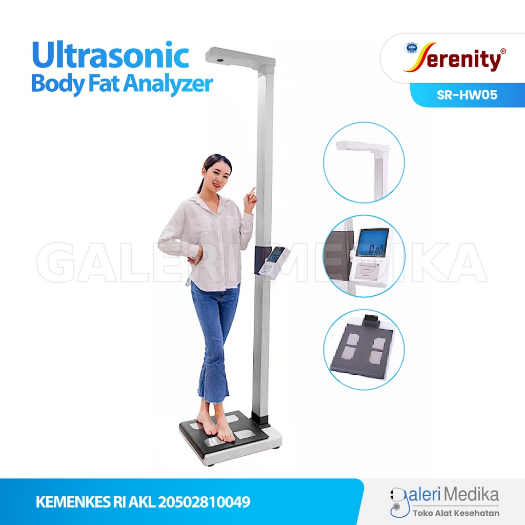 Serenity SR-HW05 Ultrasonic Body Fat Analyzer - Alat Ukur Berat dan Tinggi Badan Digital