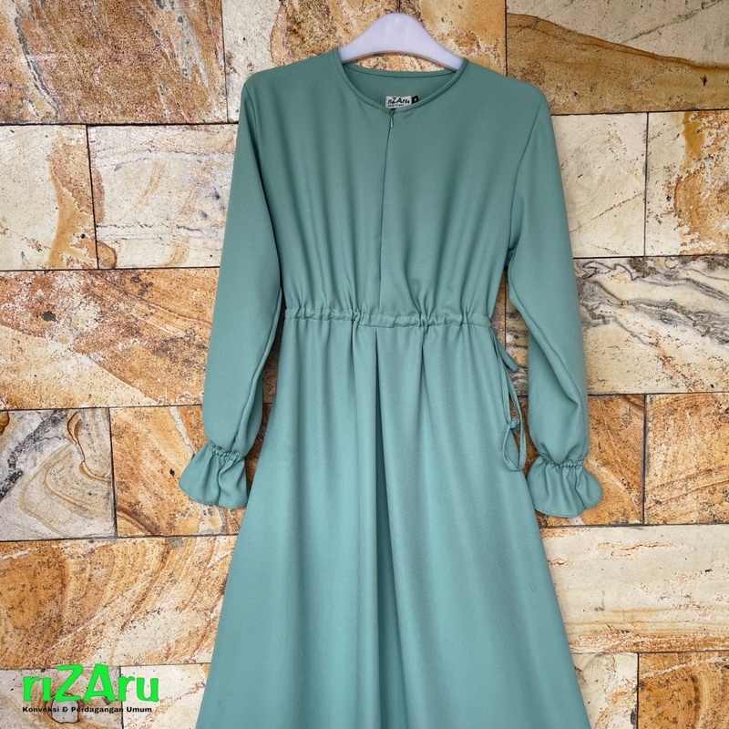 Gamis Serut Tali bahan Wollycube by riZAru