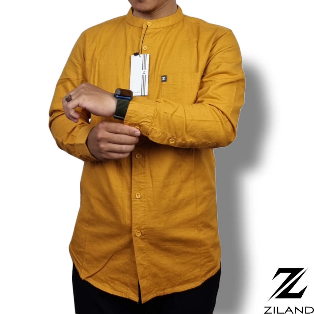 Kemko Dewasa ZILAND Kemeja Koko Pria Lengan Panjang Polos Katun Sigaret Premium Ada Ukuran Jumbo High Quality