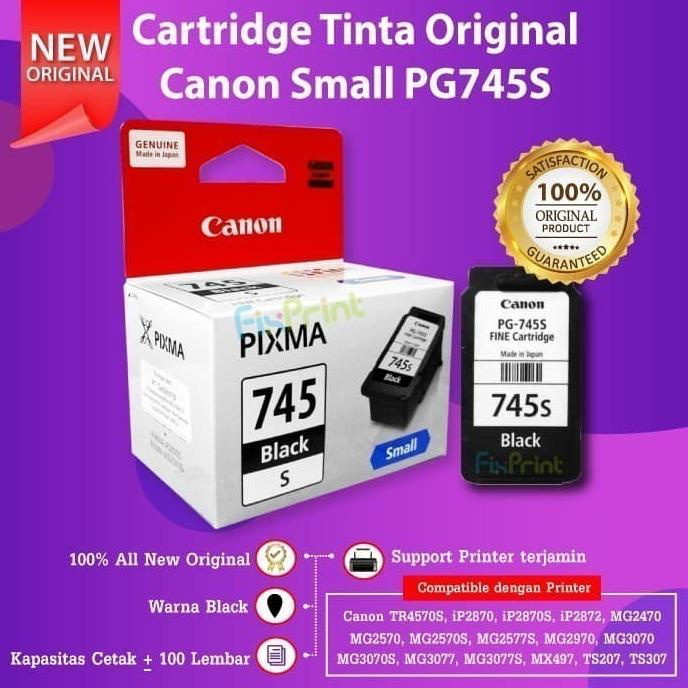 Cartridge Original Canon Small PG-745s PG745s 745 Black