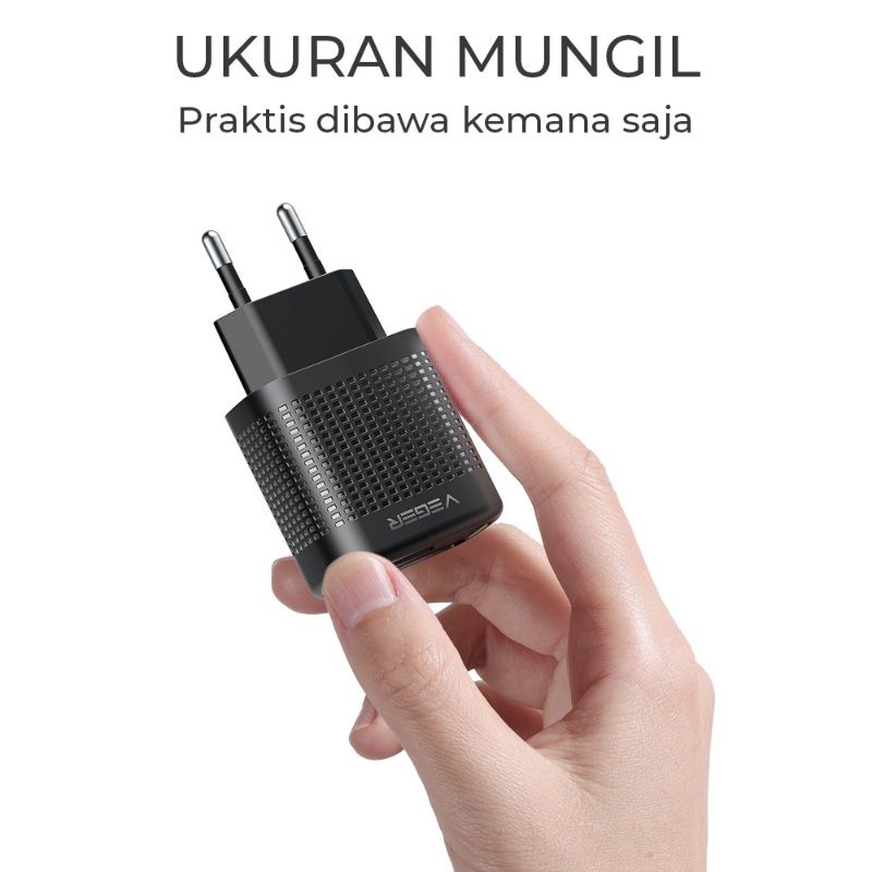 ✅BEST SALLER KEPALA CHARGER SUPORT IOS DAN ANDROID VEGER VR-C3 2.4A BATOK TRAVEL CHARGER ADAPTOR PORT USB /ADAPTER 2A FAST CHARGING USB