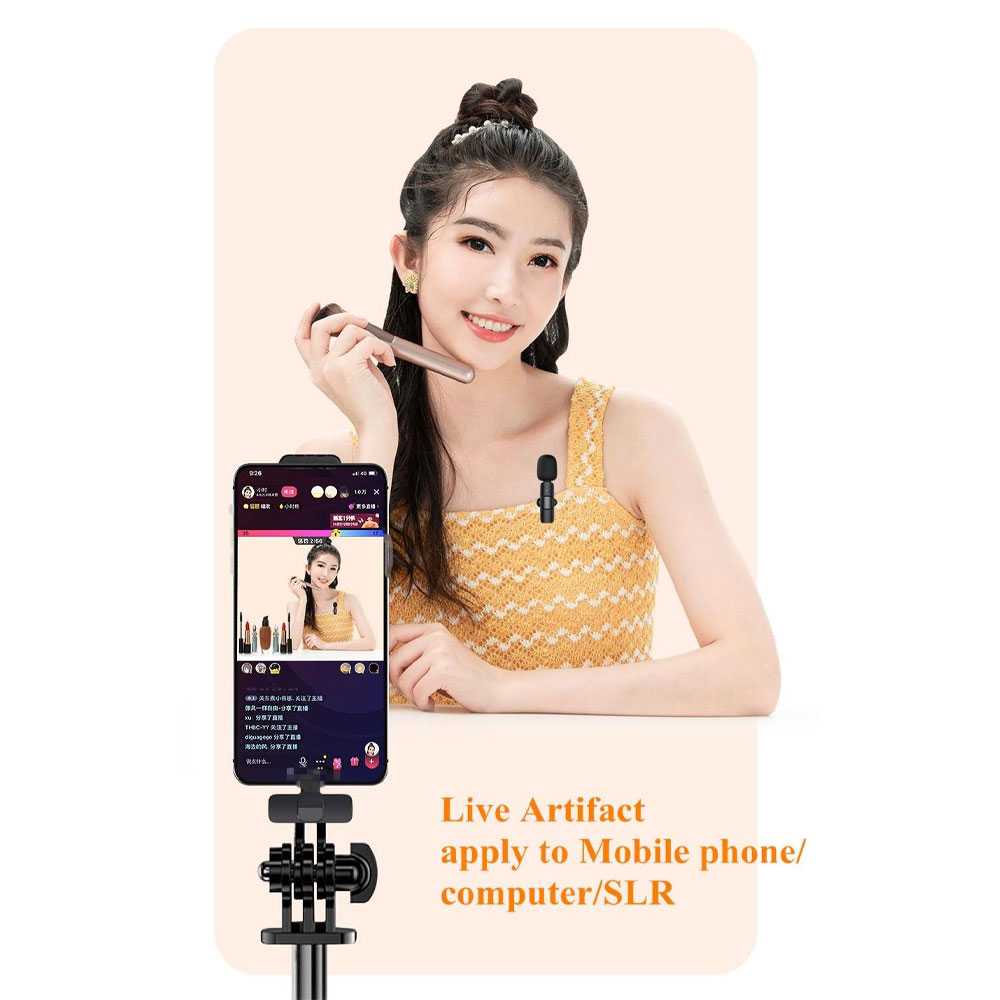 Clip On HP Iphone Ubeamer Wireless Mircophone Clip on Lavalier Lapel Microphone Vlogger Youtuber  Interview Livestream Lightning - UB378