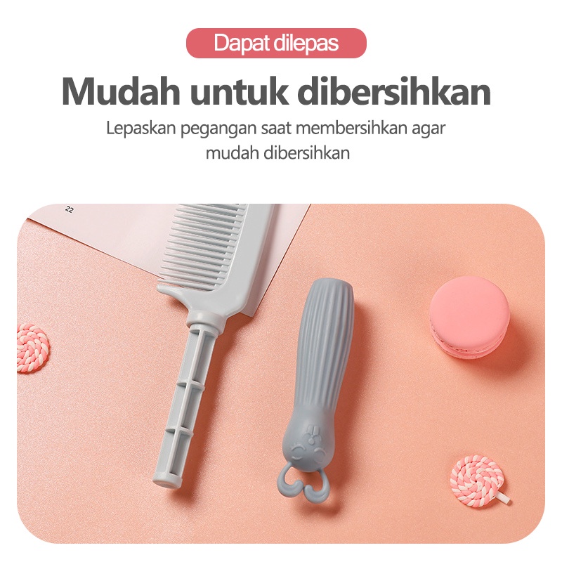 HIPPO LAND Sisir Rambut Gagang Hair Comb silika Kelinci lucu anak 298