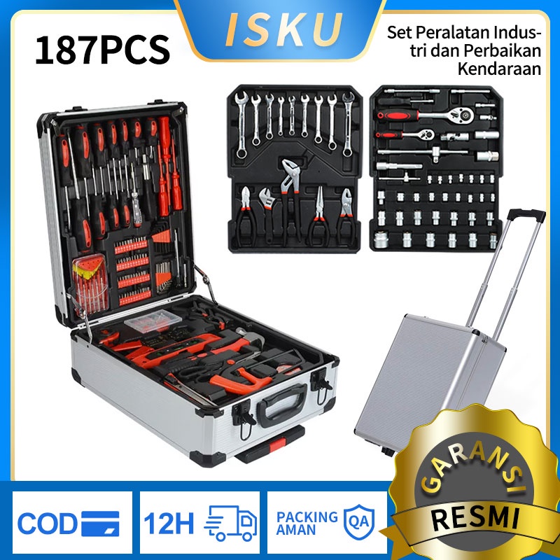 Jual Isku Tool Kit Set Pcs Tool Kit Dan Rumah Koper Alat Bengkel Perkakas Lengkap Shopee