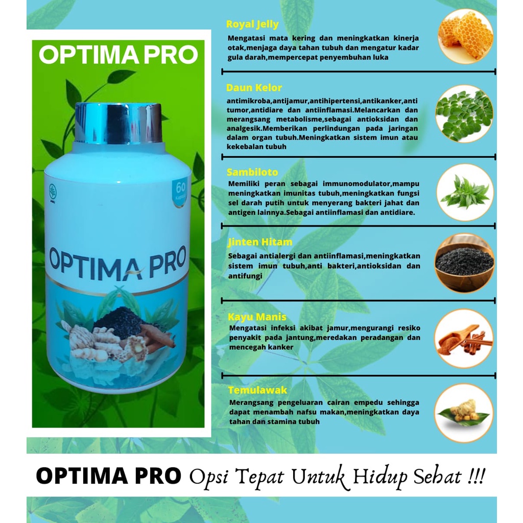 Optima pro Membantu meningkatkan daya tahan tubuh