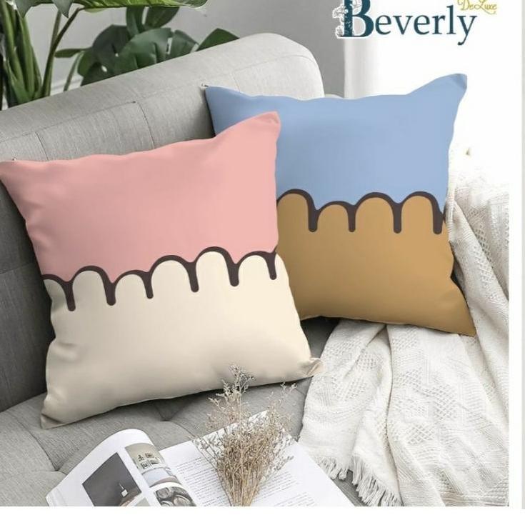 "KTS.21De22ν" 1 Set Bantal Sofa dan Sarung Bantal Motif Retro Modern Minimalis