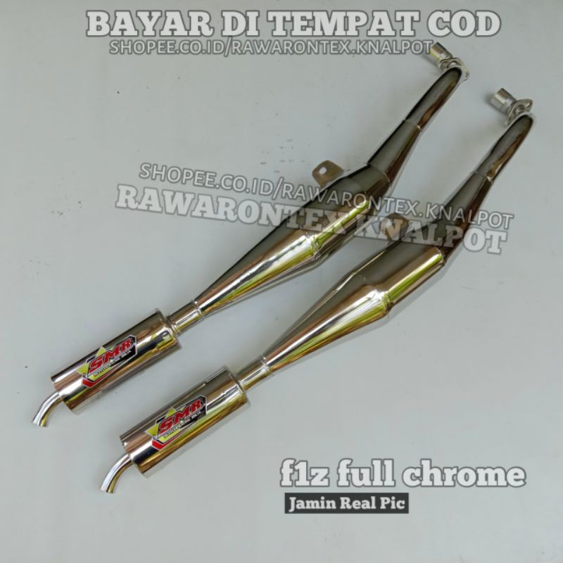 Knalpot yamaha fiz r f1z force1 std racing full chrome smr