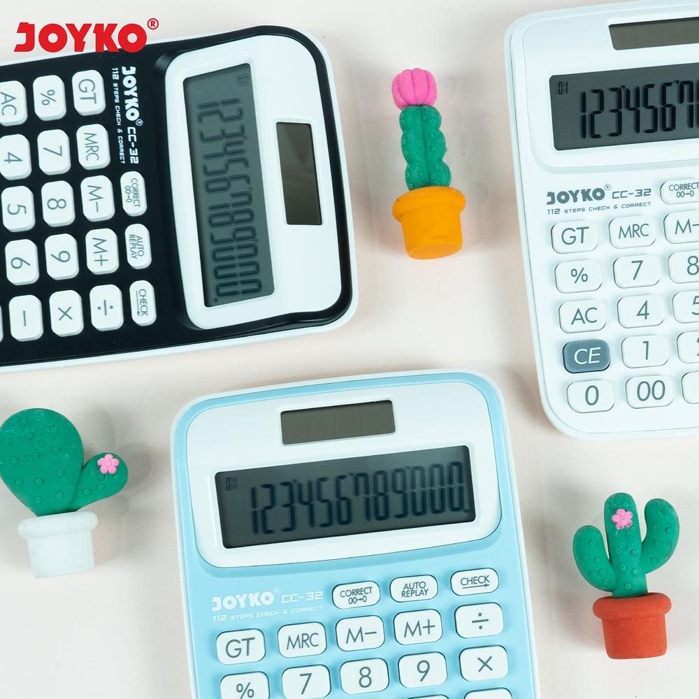 

[PRODUK AECGY] Calculator Kalkulator Joyko CC-32 12 Digits Check Correct LDA