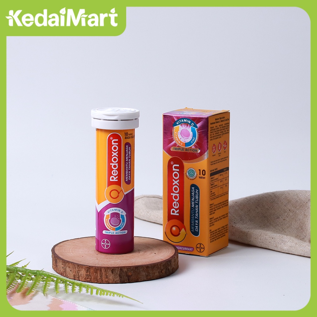 Redoxon Vitamin C + Zinc Rasa Blackcurrant Isi 10 Tablet