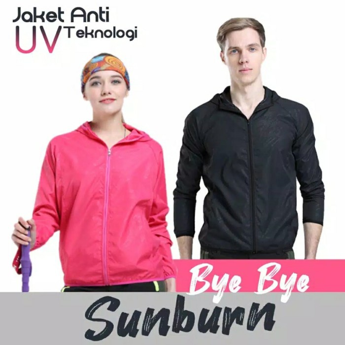 JAKET SEPEDA WANITA/PRIA ANTI UV PARASUT WATERPROOF SUN PROTECT / JAKET SEPEDA WANITA/PRIA ANTI UV