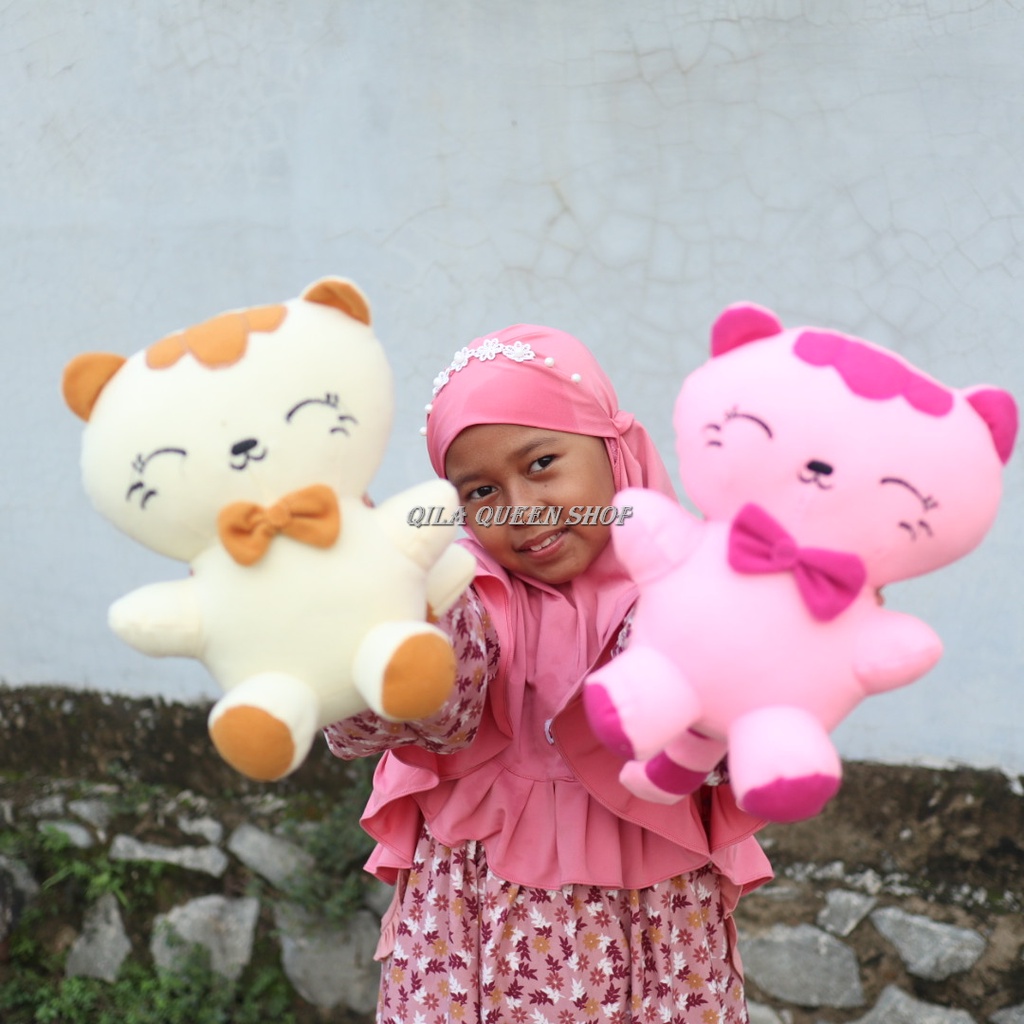 BONEKA KUCING CANTIK S OB SNI LABEL termurah bisa cod terlaris, MEERRY CAT Kawai Lembut