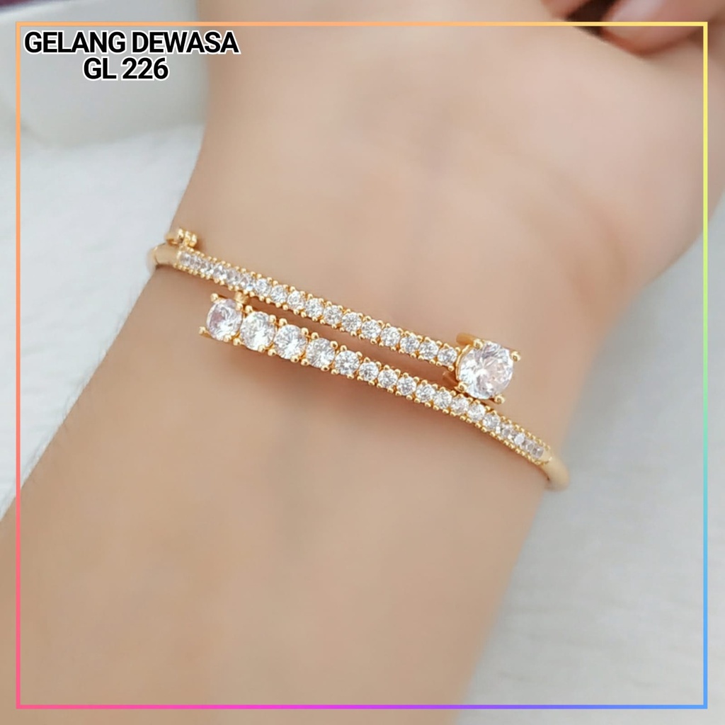 Gelang xuping gelang dewasa bangle full permata cantik lapis emas gold GL 226