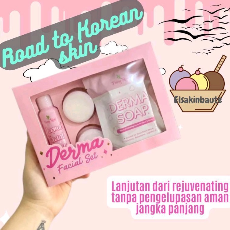 Derma Facial Set 4in1 Original Ready Stock
