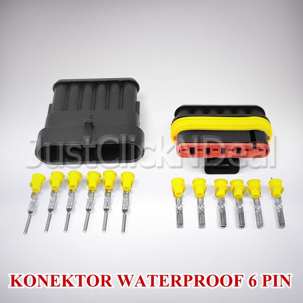 Soket Konektor Otomotif DC Waterproof 6 Pin