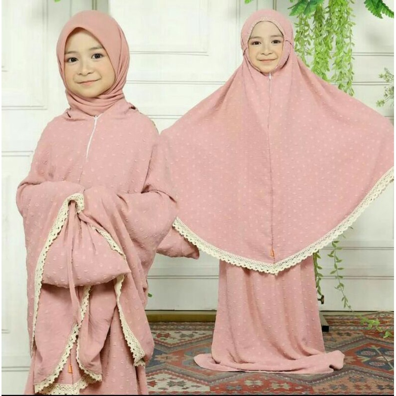 Mukena anak bahan uragiri cringkel