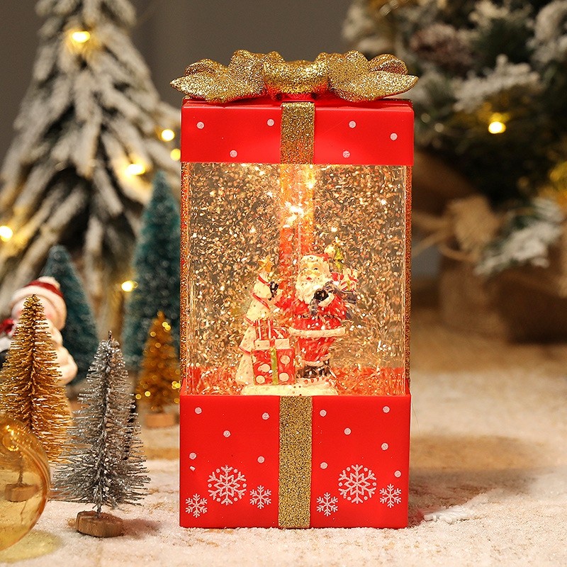 Snow Globe Box Kado Natal Pita Kotak Musik Snowglobe Christmas Gift Lampu Natal Hiasan Natal Harga Grosir Termurah Kotak Musik Natal Christmas Music Box