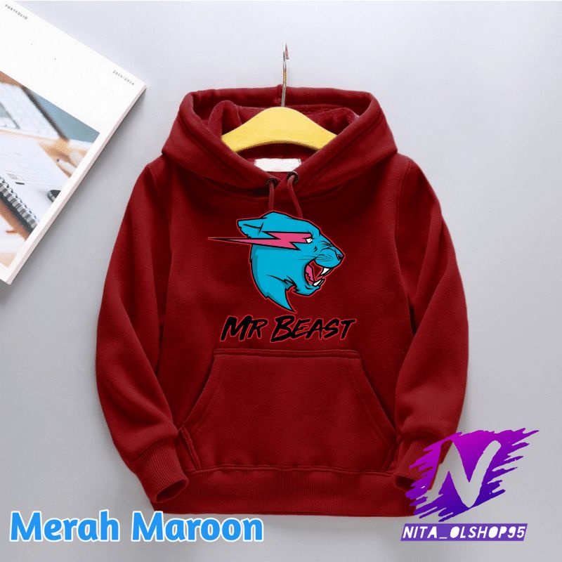 jaket hoodie anak mr beast youtuber no1