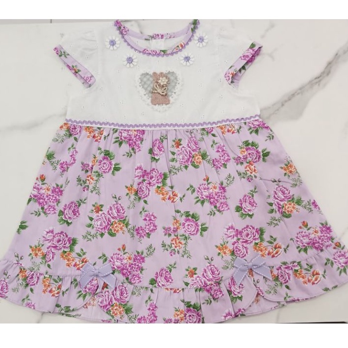 Aquabelle Dress Besar 213011 /  Pakaian Anak Perempuan / Dress Motif Bunga