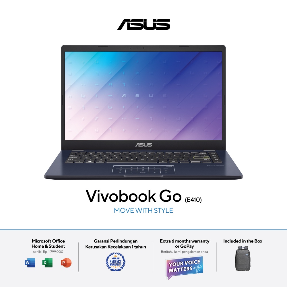 Asus E410MAO-VIPS421 Black [Intel N4020|RAM 4GB|SSD 256GB|Win11|OHS21]