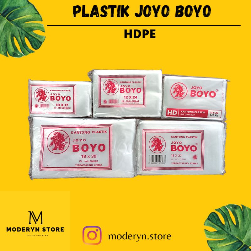 KANTONG PLASTIK JOYO BOYO / PLASTIK BOYO / PLASTIK ES uk. 10x17 11×22 12x24 15x27 18×30