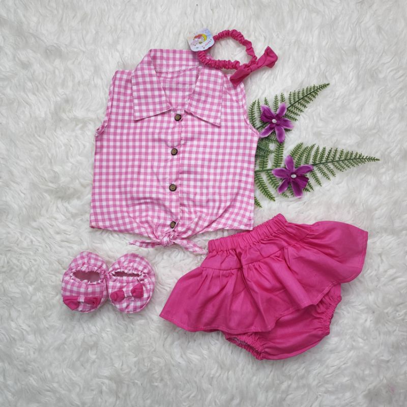 baju bayi perempuan Set Celana Anindya