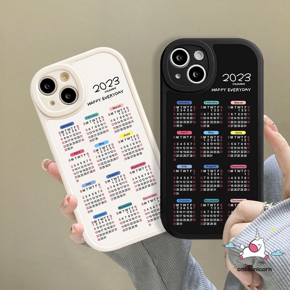 Case Kalender 2023 Untuk Realme C53 C55 C35 C12 C30 C31 C15 C21Y C25 C11 10 Pro Plus C30s C25Y C25s GT 8i 8 5 9i 8Pro 6i 5i 6s 6 7i C17 C21 C20A C3 C17 C20 Soft TPU Sarung Couple