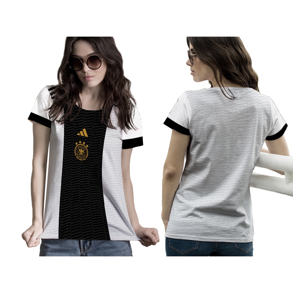 [Tinishop] Kaos Jersey Wanita Piala Dunia 2022 Jerman | Kaos Wanita Piala Dunia Fullprint