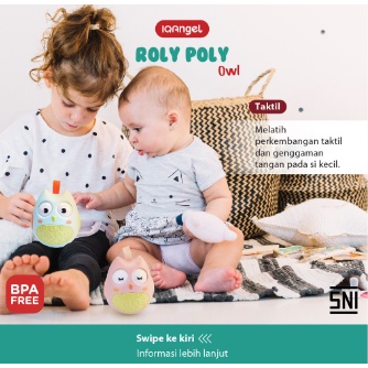 BABIESFIRST IQ0202 IQ ANGEL ROLY POLY OWL TOY Rattle Mainan Bayi