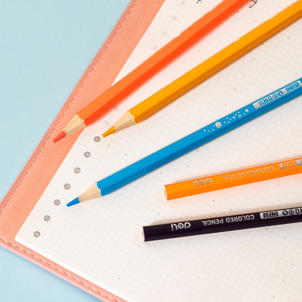 DELI Colered Pencil / Pensil Warna / Pensil Gambar / Pensil Mewarnai 24 Color