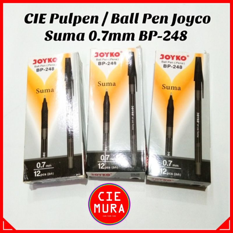

CIE Pulpen 1 pack 12pcs Pen Hitam Ball Pen Joyko Suma 0.7mm ( Harga 1 Pak Isi 12 buah )