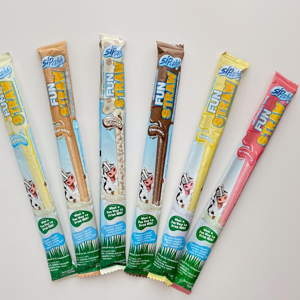 

{K-3S}⭐️► Sipahh Fun Straw Pack 1's (Cookies & Cream) siap dikirim