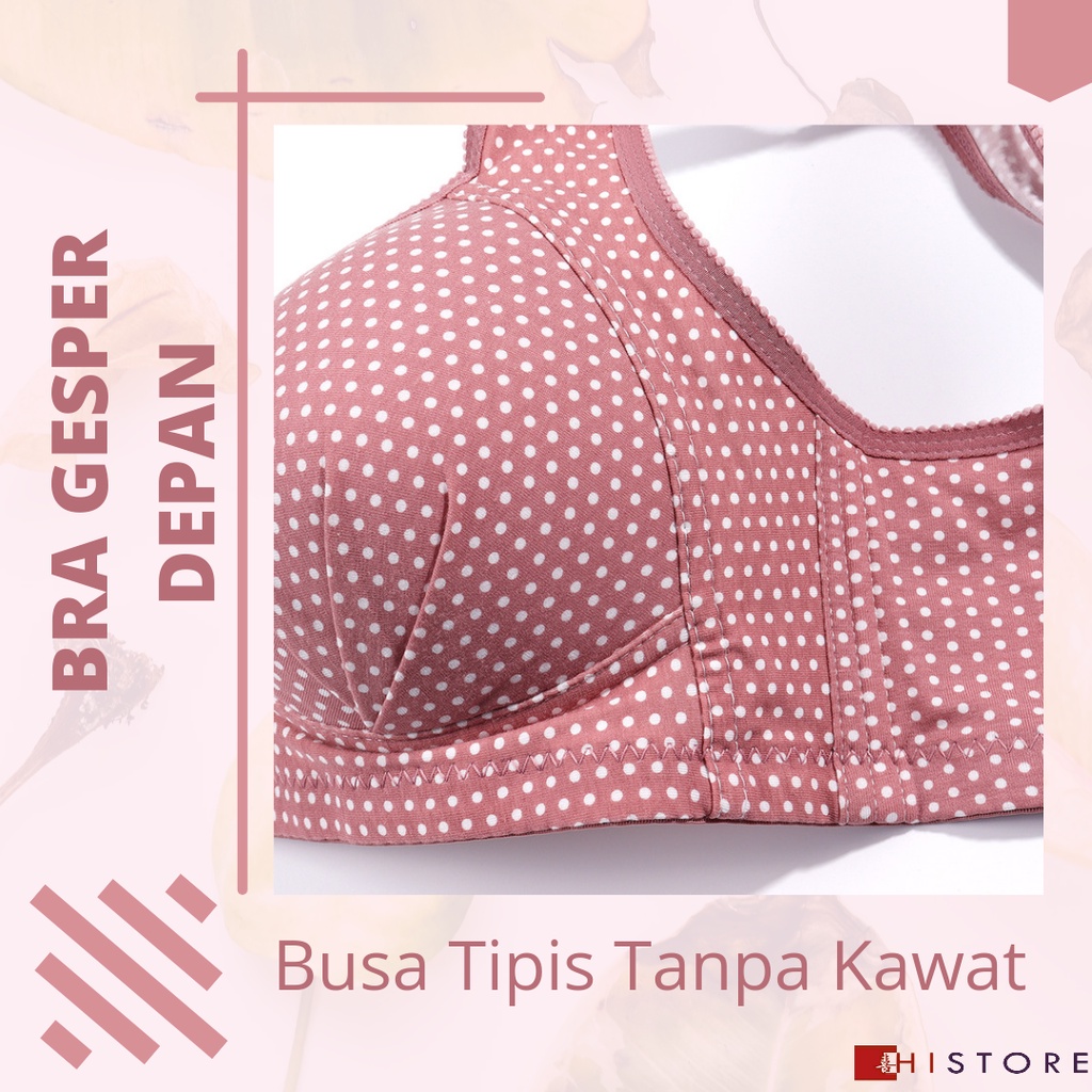 [HI] Bra Wanita Seamless Push Up Gesper Depan Kancing Depan Busa Tipis Tanpa Kawat Elegan 399