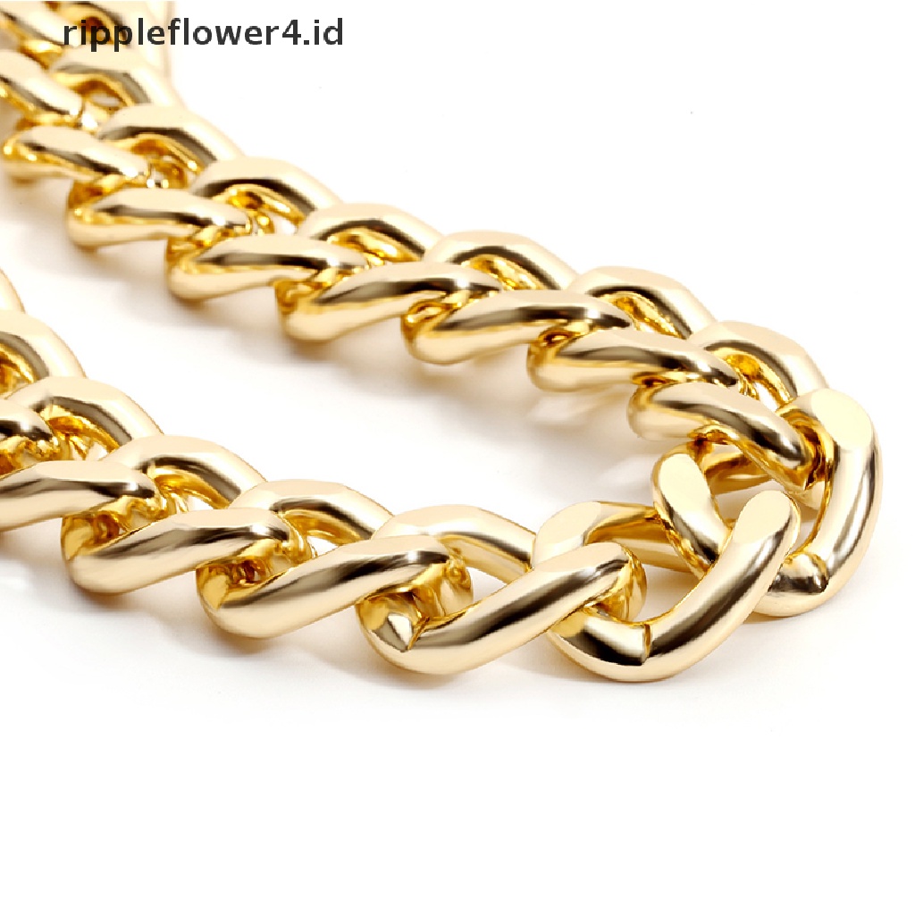 {rippleflower4.id} Kalung Choker Punk Hip Hop Untuk Wanita Statement Gothic Cuban Chunky Necklace~