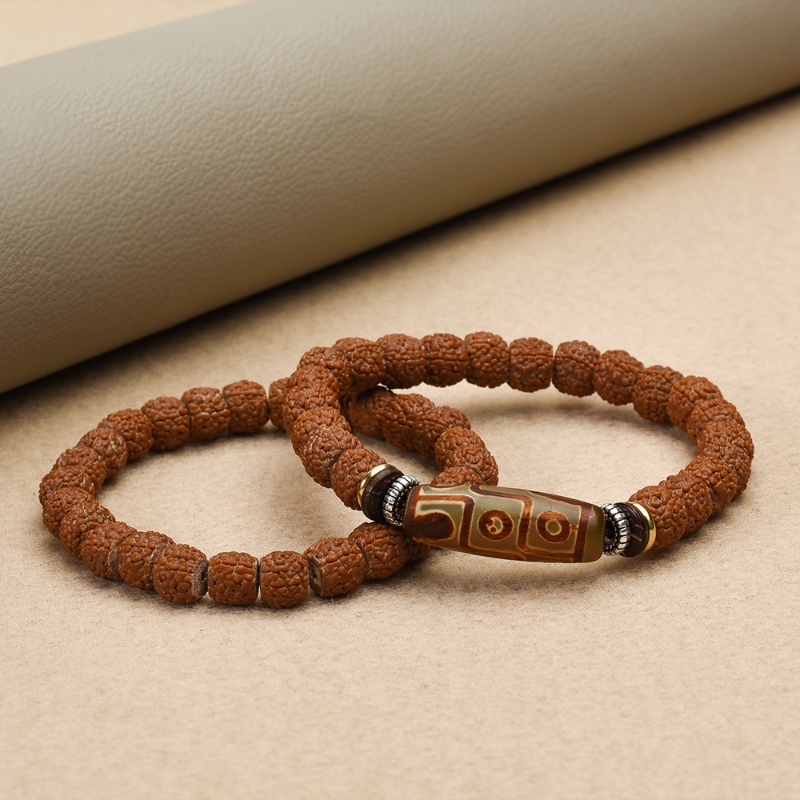 Bodhi Manik-Manik Gelang Meditasi Doa Gelang Manik-Manik Buddha Tibet Gelang Kekayaan Elastis Dan Keberuntungan Gelang Berkah Adjustable Untuk Pria Wanita Vintage