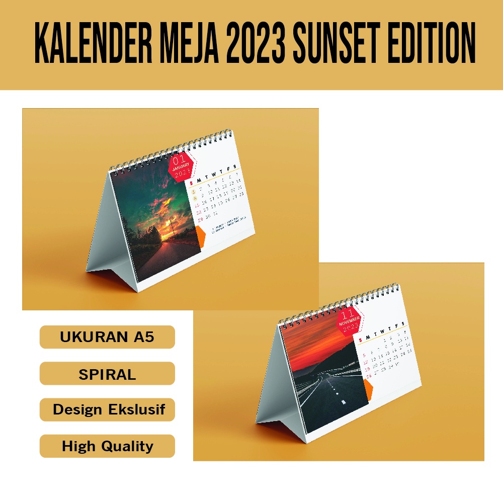 

KALENDER MEJA / DESK CALENDAR 2023 SUNSET EDITION (LANDSCAPE)