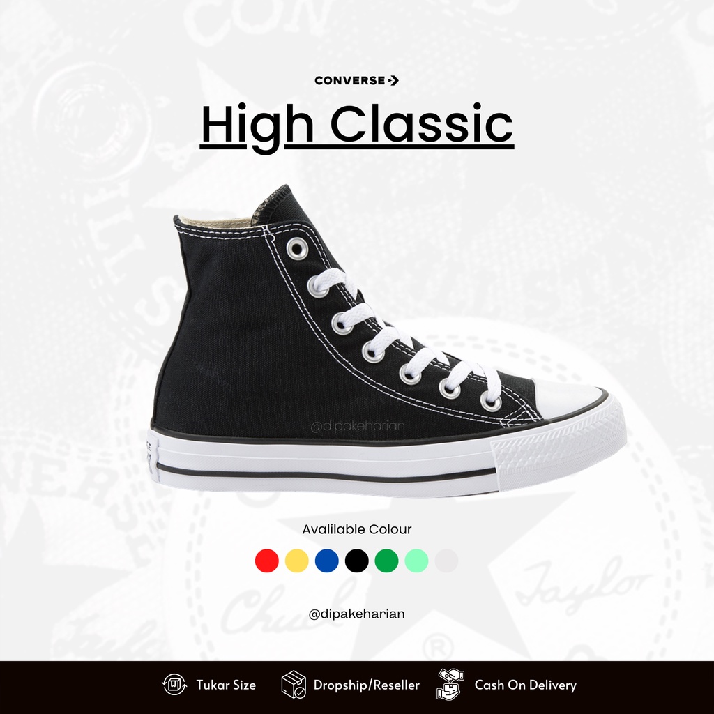 Converse High Classic (Black, White, Red, Yellow, Mono-black)
