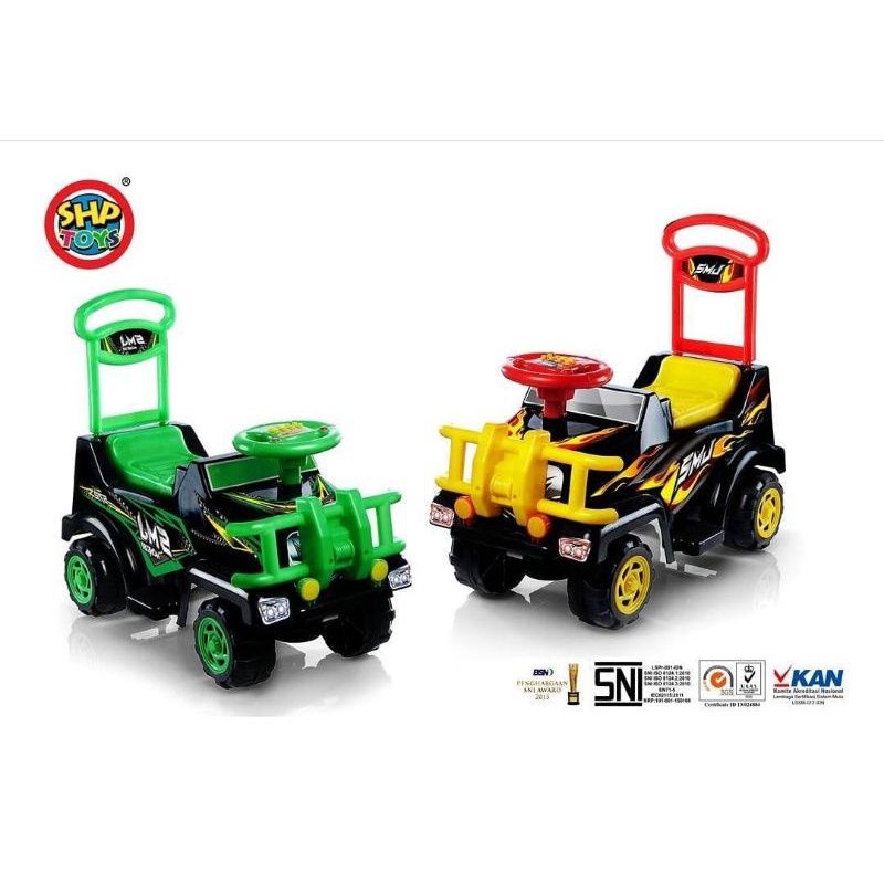 SMJ MAINAN ANAK MOBIL MOBILAN DUDUK MONSTER TRUCK MOBIL DUDUK DORONG BISA DINAIKI RODE ON