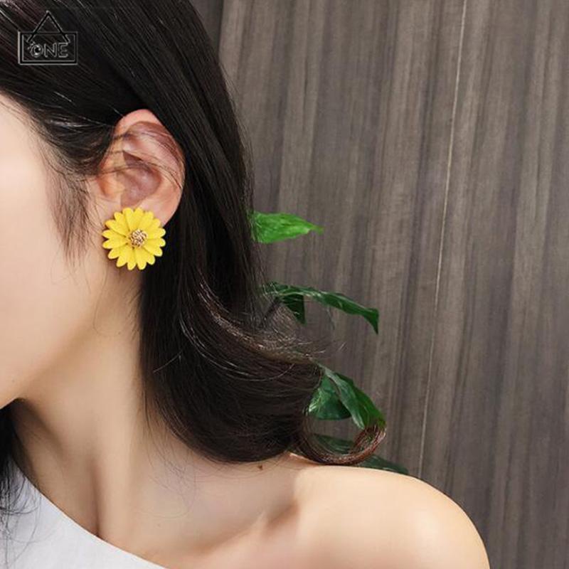 COD❤️Anting Bunga Matahari Daisy Krisan Korea Fashion Sederhana Gaya Untuk Wanita-A.one